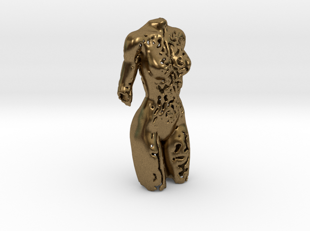 Female torso sculpture in Natural Bronze
