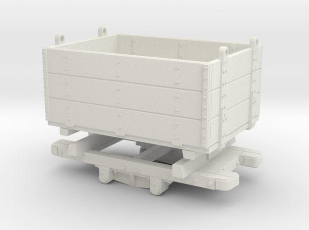 Gn15 Sand Hutton Wagon 3p 1:27.5 scale in White Natural Versatile Plastic
