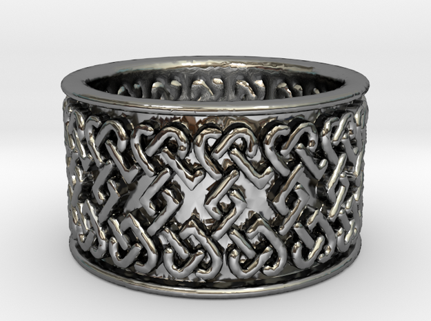 Celtic knot 1 ring Ring Size 9 in Fine Detail Polished Silver