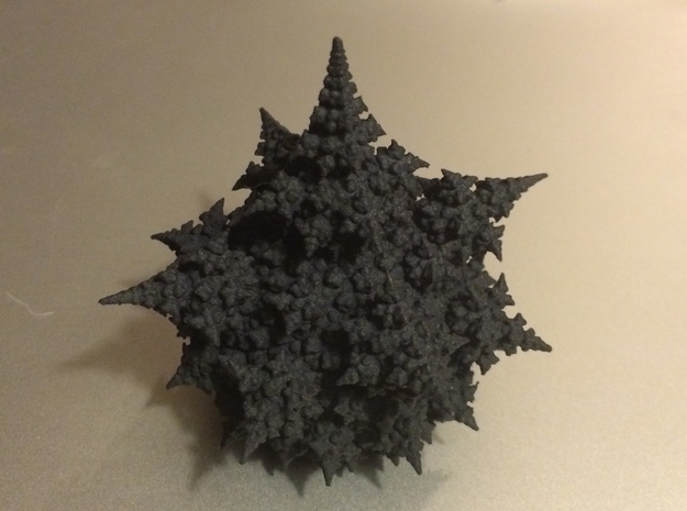 Amazing fractal bulb 7.2cm in Black Natural Versatile Plastic