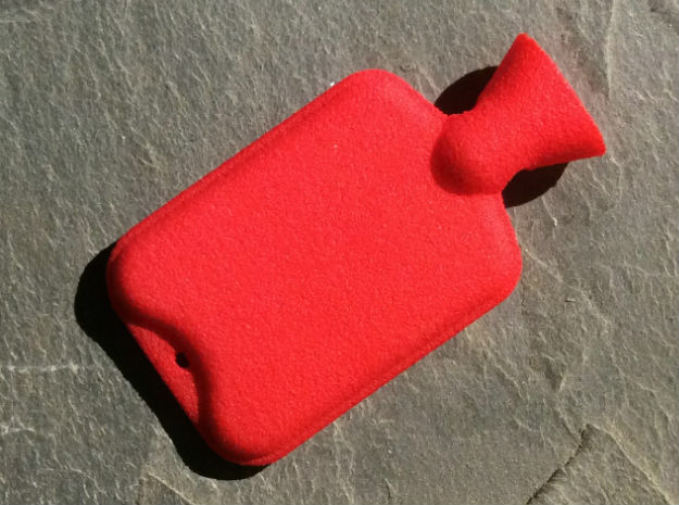 Hot Water Bottle Mini Bead in Red Processed Versatile Plastic