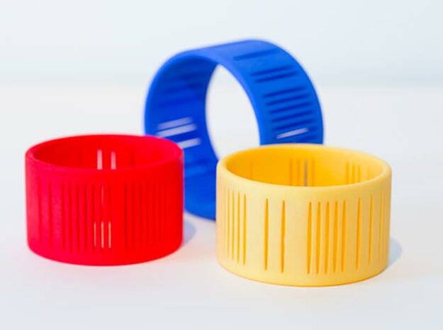 Slits Bracelet in Yellow Processed Versatile Plastic: Small