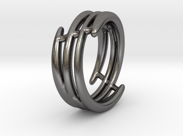 Ring of set : Soft Energy (size 5) in Polished Nickel Steel