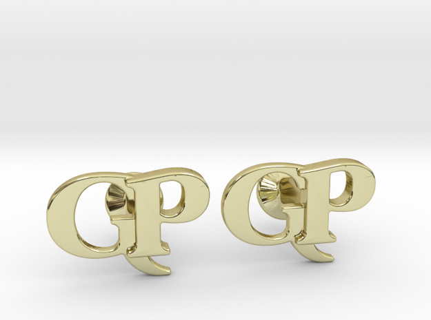 Monogram Cufflinks GP in 18k Gold Plated Brass
