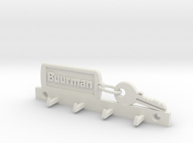 Key Chain Keyholder fam Buurman in White Natural Versatile Plastic