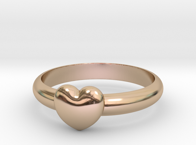HEART RING - Size 19.5 mm (Dutch) / Size 9.5 (US/C in 14k Rose Gold