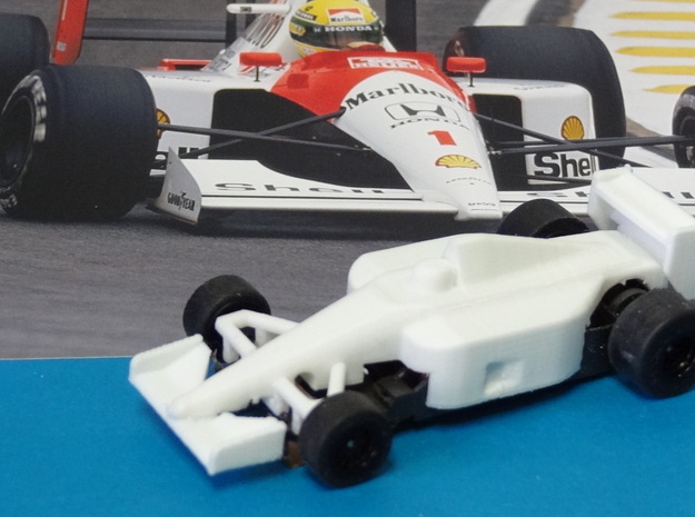 HO F1 1991 MP4/6 Slot Car Body in White Processed Versatile Plastic