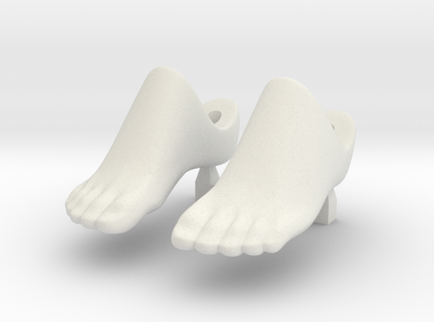 MMS Compatible Bare Foot in White Natural Versatile Plastic
