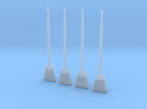 O Scale Switch Broom (Set of 4) in Smooth Fine Detail Plastic