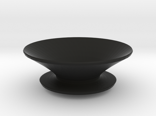 Round fruit bowl in Black Natural Versatile Plastic