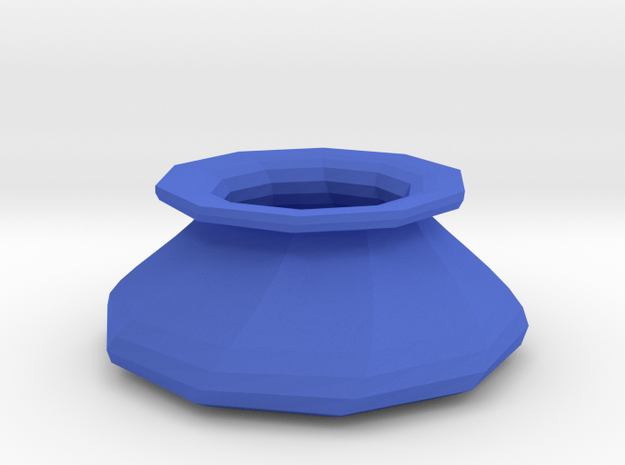 Twisted vase in Blue Processed Versatile Plastic