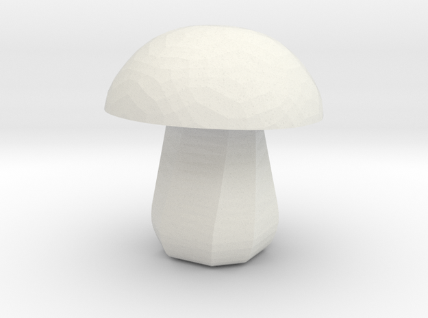 Mushroom Micro in White Natural Versatile Plastic