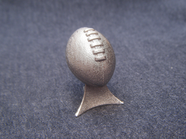 Fantasy Football League Trophy in Polished Bronzed Silver Steel