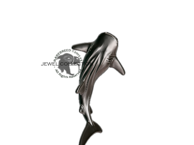 Whale Shark Pendant in Polished Bronzed Silver Steel