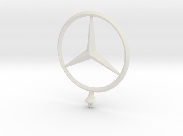 Mercedes Benz Star Ø 75mm  in White Natural Versatile Plastic