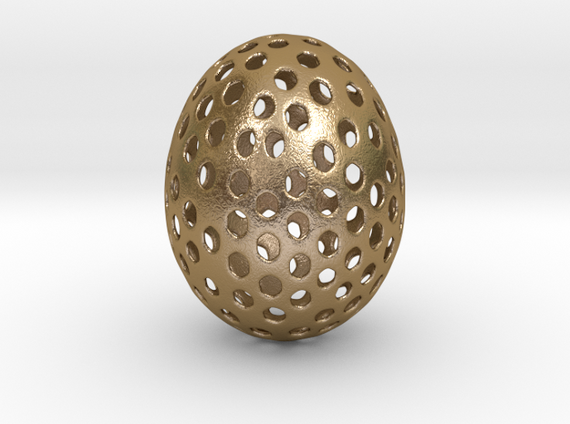 Egg in Polished Gold Steel
