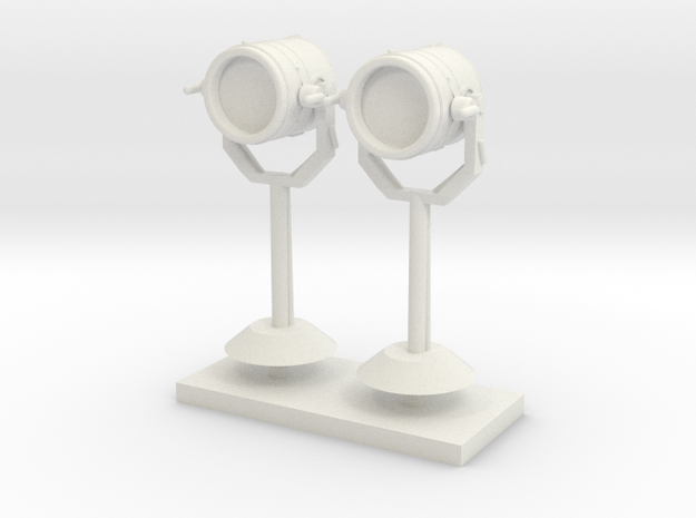 1:48 Search Light in set of 2 in White Natural Versatile Plastic