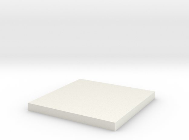 'HO Scale' - 12'x12' Foundation Pad in White Natural Versatile Plastic