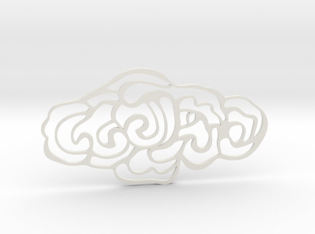 Cloud Pendant in White Natural Versatile Plastic