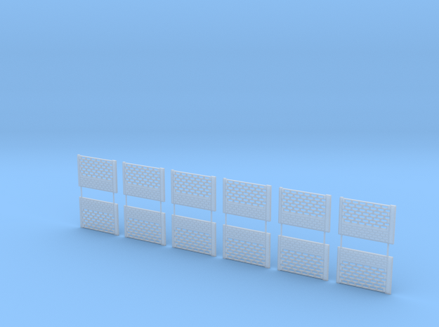 Concrete fencing spans at 1:87 HO scale Type B in Tan Fine Detail Plastic