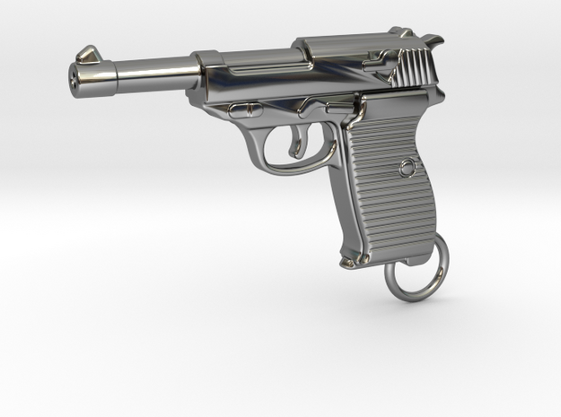WALTHER P38 in Fine Detail Polished Silver