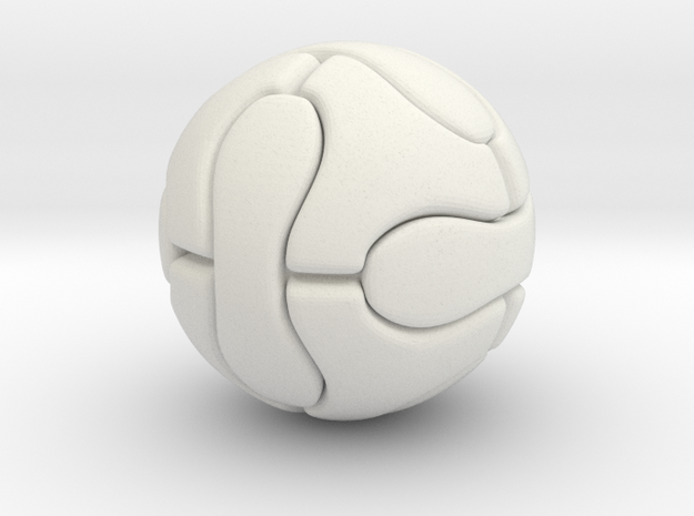 Foosball ball (2.5cm) in White Natural Versatile Plastic