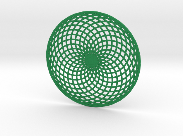 Lissajous Circle in Green Processed Versatile Plastic
