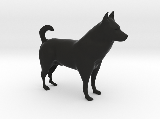 Shepherd Dog - 10cm / 4" in Black Natural Versatile Plastic
