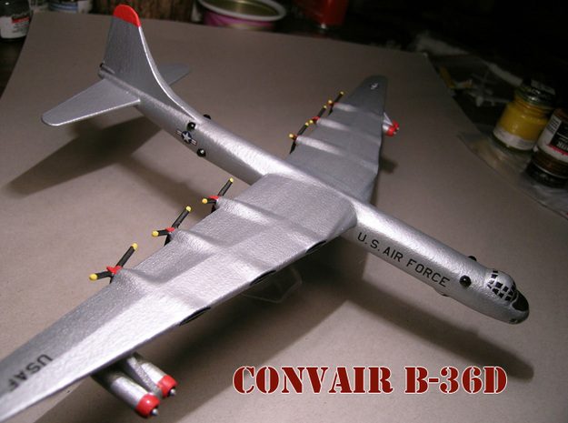 1/285 B-36 Bomber in White Natural Versatile Plastic