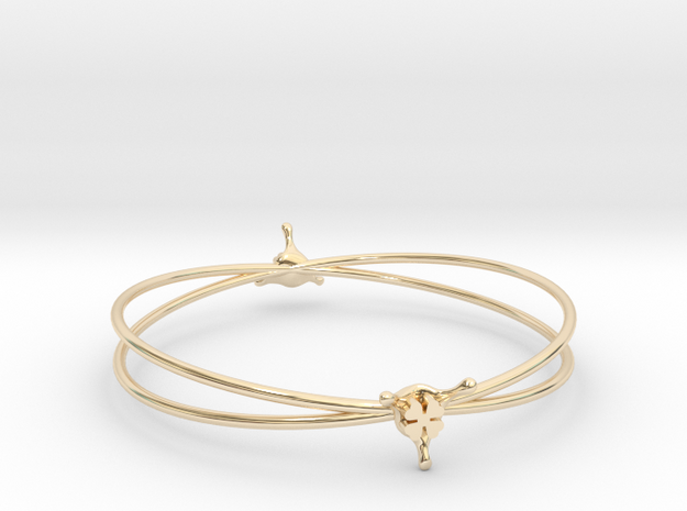 LuckySplash bracelet in 14k Gold Plated Brass