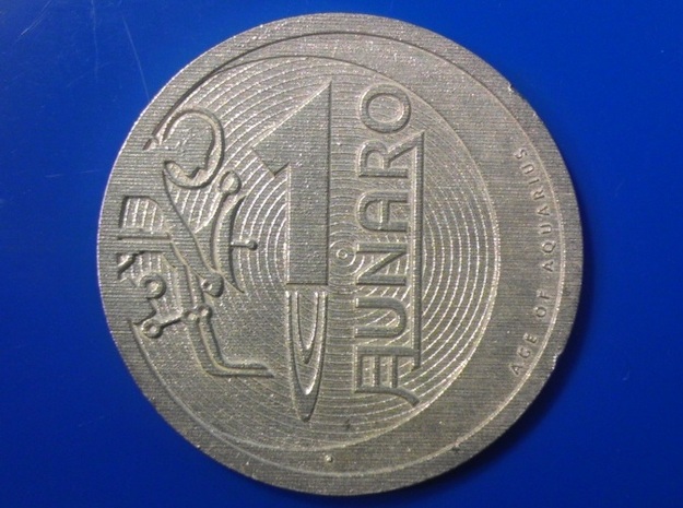 1 Lunaro Sterling 2013, age of aquarius, coin. in Natural Silver