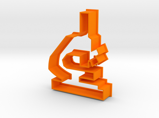 Microscope Cookie Cutter! in Orange Processed Versatile Plastic