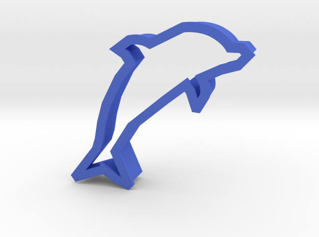 Dolphin Cookie Cutter (Dolphin Day 04/14/15) in Blue Processed Versatile Plastic