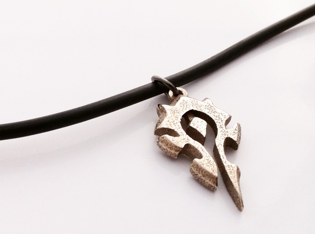 Horde Pendant - World Of Warcraft Necklace in Polished Bronzed Silver Steel