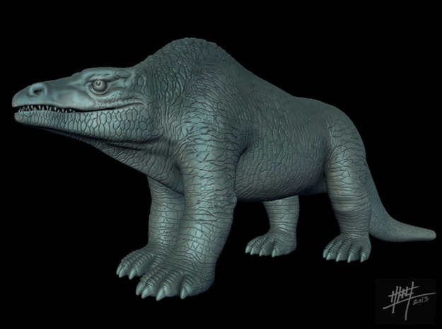 Megalosaurus retro 1/40 in White Natural Versatile Plastic