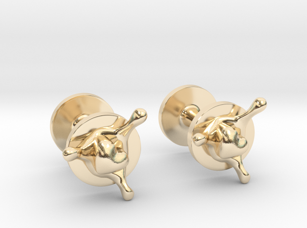 LoveSplash cufflinks in 14k Gold Plated Brass