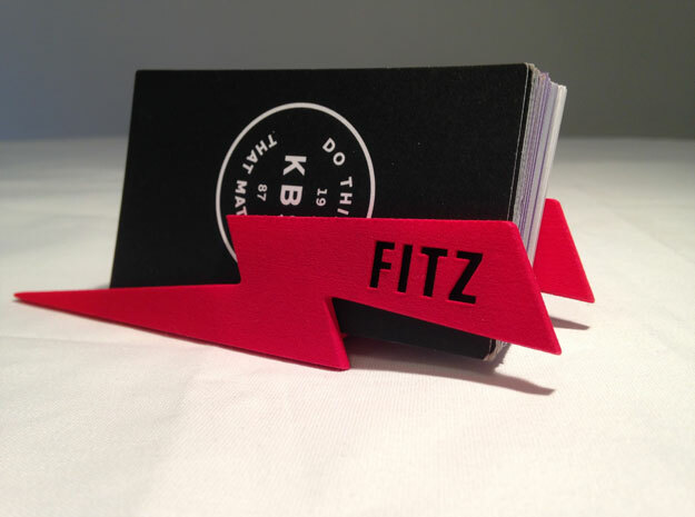 Personalize-able Lightning Bolt Business Card Hold