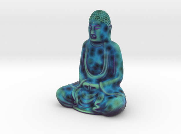 Textured Buddha: electric blue web. in Full Color Sandstone