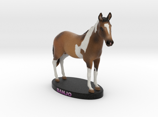 Custom Horse Figurine - Banjo in Full Color Sandstone