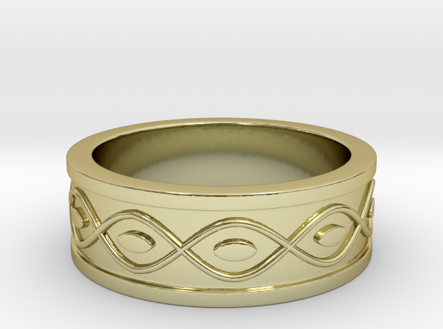 Ring with Eyes - Size 4 in 18k Gold Plated Brass