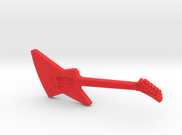 Guitar_01 in Red Processed Versatile Plastic