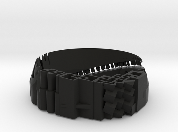 Bracelet material test - Armband Materiaal Test  in Black Natural Versatile Plastic