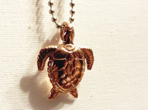 Turtle in 14k Rose Gold Plated Brass
