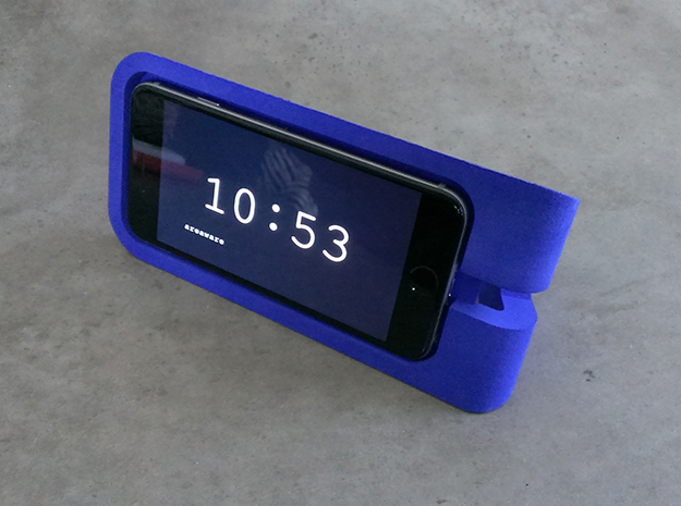 The BiPhone Stand (iPhone 6) in Blue Processed Versatile Plastic