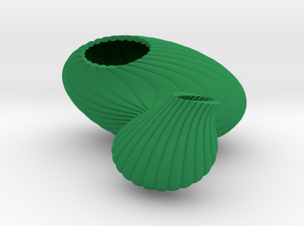 x-Vase vase nice   in Green Processed Versatile Plastic