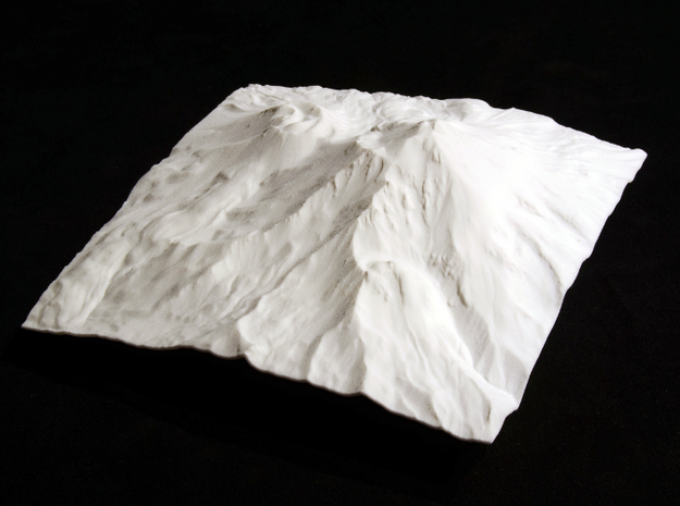 6'' Mt. Shasta, California, USA in White Natural Versatile Plastic