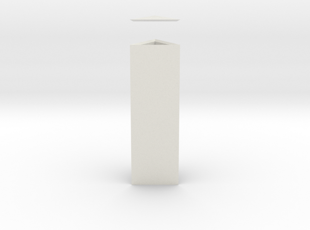 Columna Laterata Triangula Solida in White Natural Versatile Plastic