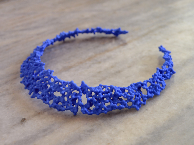Necklace P in Blue Processed Versatile Plastic