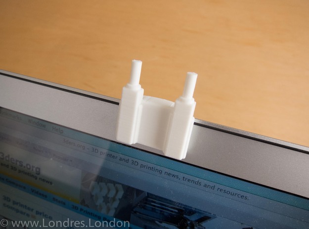 macbook air webcam cover Battersea power station in White Natural Versatile Plastic