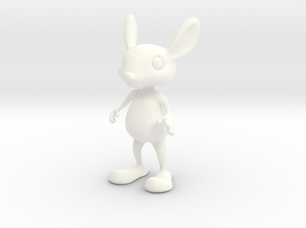 Tiny Bunny in White Processed Versatile Plastic
